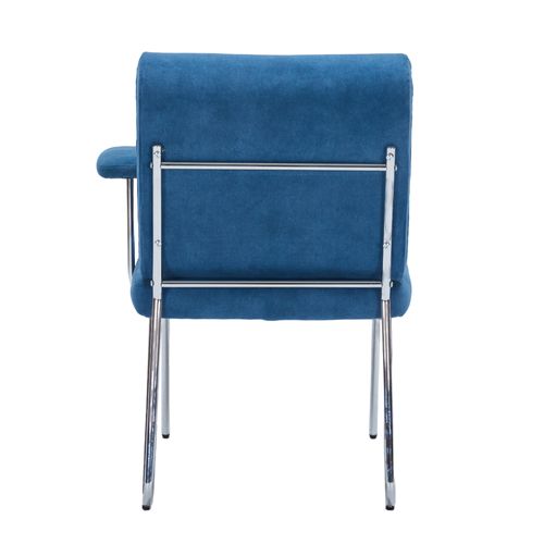 Fauteuil Fixe Avec Pieds En Métal, Panier Pour Chat Et Accoudoirs Commutables Bleu