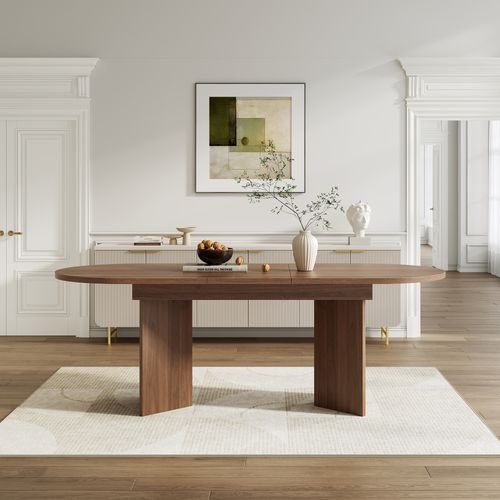 Table à Manger Extensible 140/180 X 90cm Marron