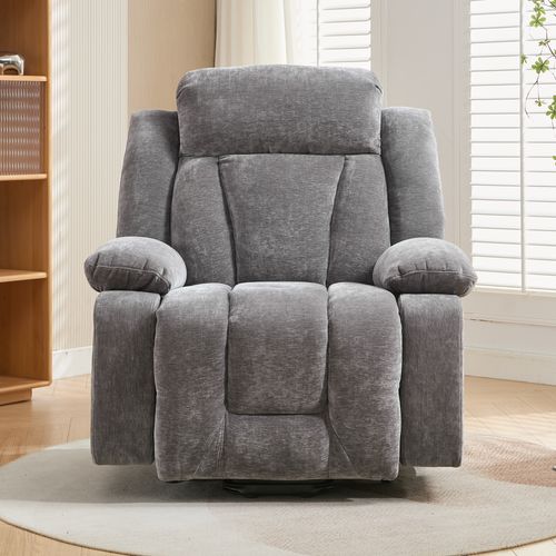 Fauteuil Relax Électrique Avec Massage En 8 Points, Fonction Chauffante Et Réglage En Hauteur Gris