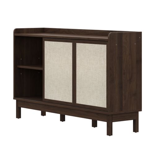 Buffet Avec 2 Portes Coulissantes, 2 Tiroirs Et 1 Niche Marron