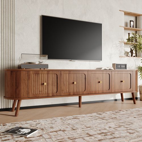 Meuble TV L.180cm Avec 4 Portes Marron
