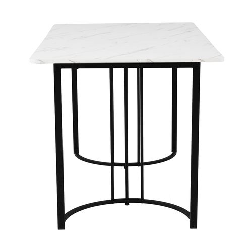 Table à Manger 140 X 80 Cm Avec Pieds En Métal Noir