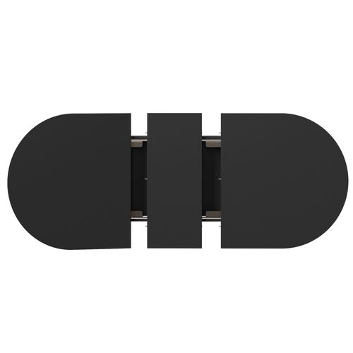 Table De Salle à Manger Extensible 120-160 X 80cm X 75 Cm Noir