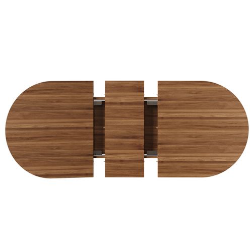 Table De Salle à Manger Extensible 120-160 X 80cm X 75 Cm Marron