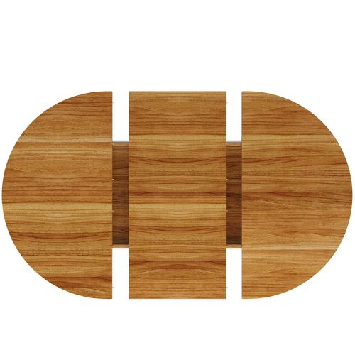 Table De Salle à Manger Extensible 118-158 Cm Avec 2 Portes Et 2 Portes Coulissantes Bois