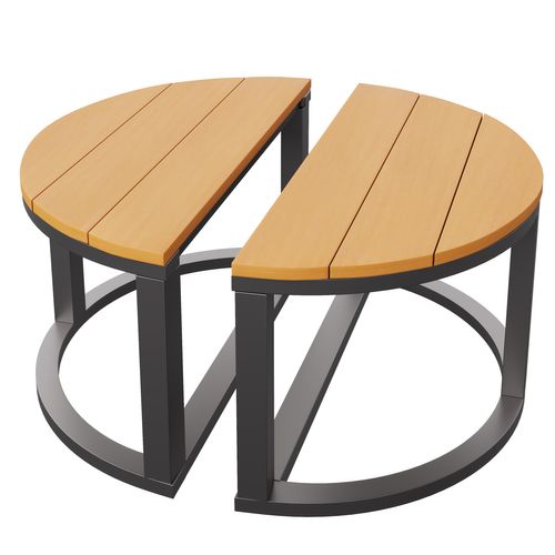 Salon De Jardin 4-6 Places Avec 4 Canapés Et 3 Table Basses Gris