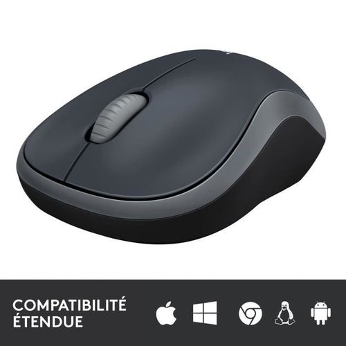 Souris - Sans Fil - M185 - Gris - Ambidextre