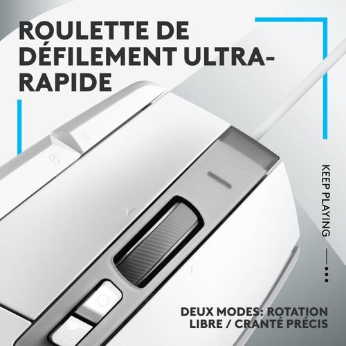 Souris Gamer - Filaire - G - G502 X - Blanc