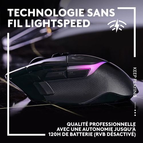 Souris Gamer - Sans Fil - G - G502 X Plus - Noir