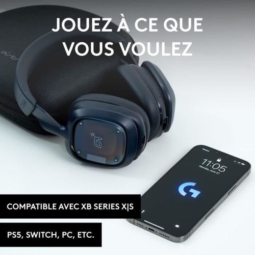 Casque Gamer - Sans Fil - Logitech G - A30 - Ps, PC, Mobile - Bleu Marine