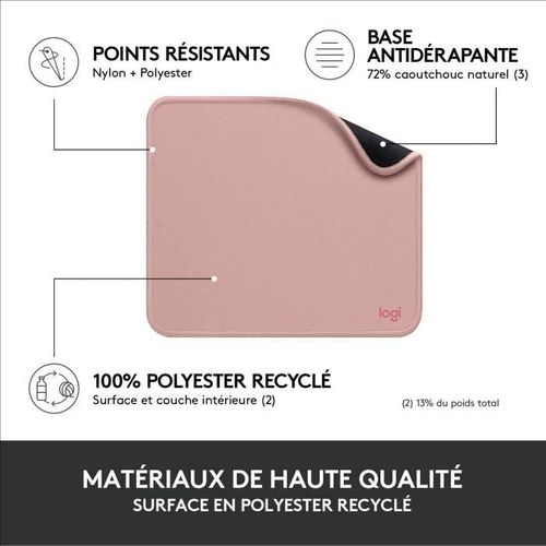 Tapis De Souris - Série Studio - Glissement Facile - Rose