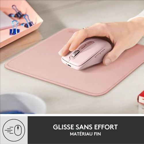 Tapis De Souris - Série Studio - Glissement Facile - Rose