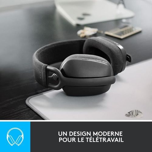 Casque PC Logitech Zone Vibe 100 Casque D''écoute Léger Sans Fil Avec Micro Anti-bruit - Graphite
