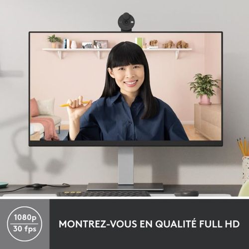 Webcam - Full HD 1080p - Brio 300 - Microphone Intégré Avec Réduction De Bruit - Graphite