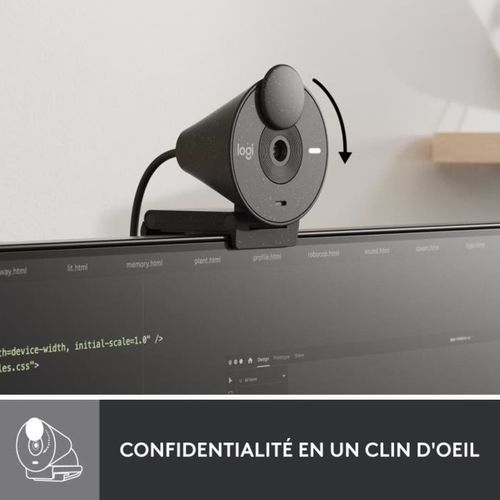 Webcam - Full HD 1080p - Brio 300 - Microphone Intégré Avec Réduction De Bruit - Graphite