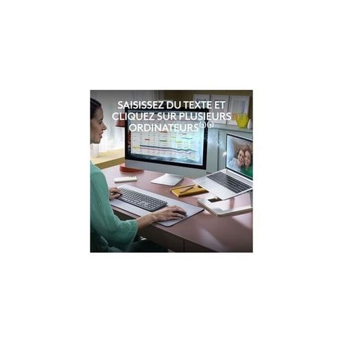 Ensemble Clavier Azerty Et Souris Sans Fil  Mk950 Signature Slim Graphite