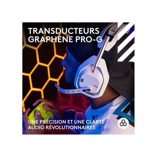 Casque Gamer Sans Fil - G - Astro A50 Lightspeed Pro-g Graphene - Xbox, Ps5, Switch, PC/mac - Blanc