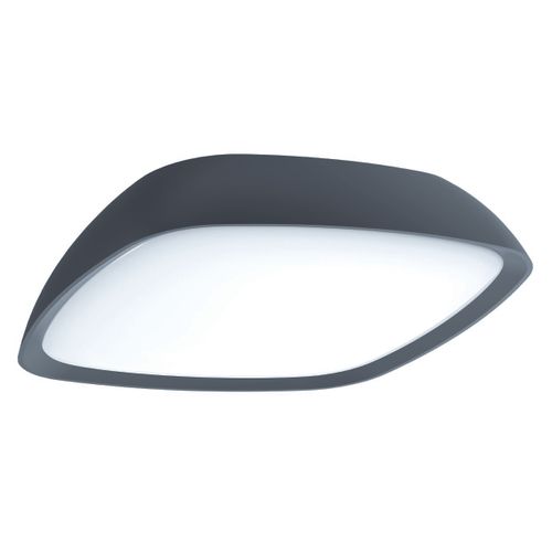 Plafonnier Cosmo En Polycarbonate, Gris - 25x25x6 Cm