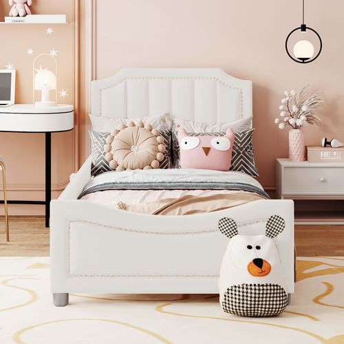 Lit Enfant 90x200 Cm, Beige