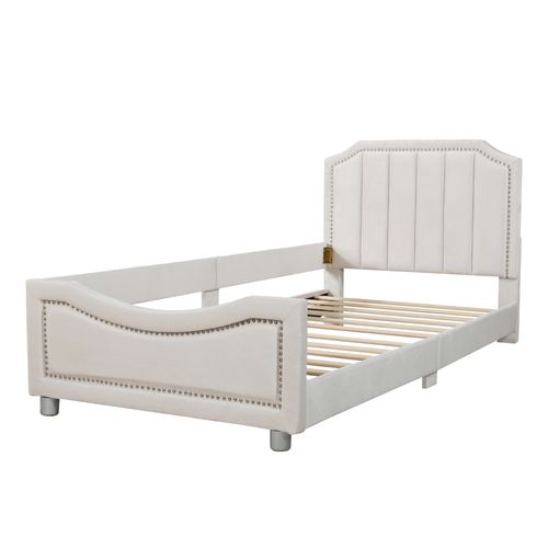 Lit Enfant 90x200 Cm, Beige