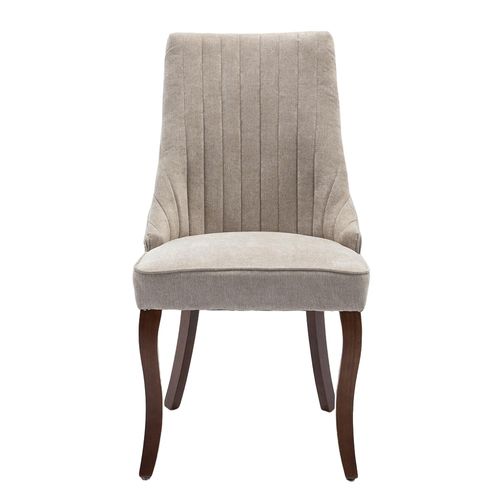 Ensemble De Salle à Manger, 2 Pièces, Revêtement En Tissu Doux Avec Pieds En Bois Massif, Lin, Beige