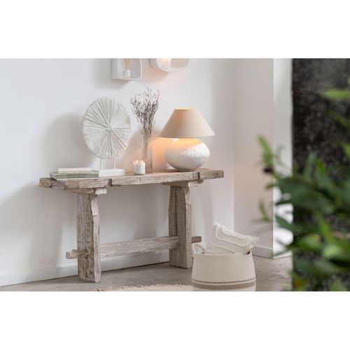 Console En Bois Brut Recyclé Blanc Délavé L150 - Utah