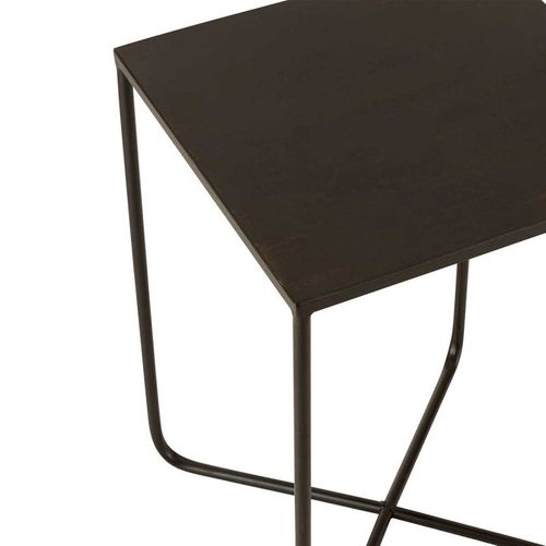 Table Gigogne Design "pied En Croix" 50cm Noir