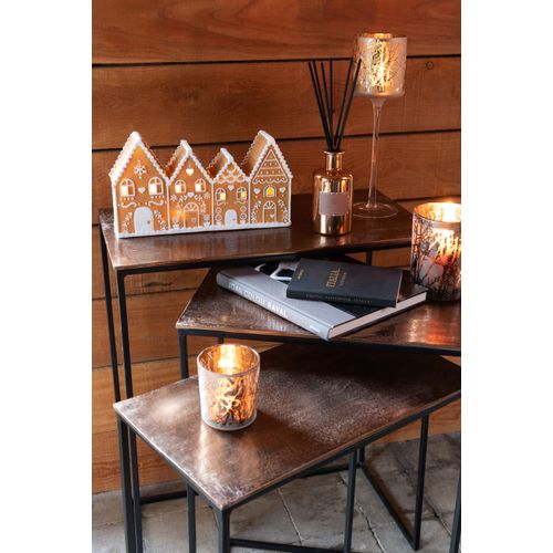 Lot De 3 Tables D'appoint Gigognes "bano" 66cm Rouille