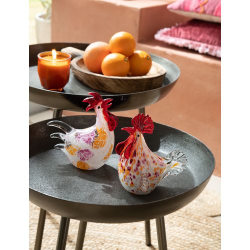 Lot De 3 Tables D'appoint Rondes "cario" 50cm Gris