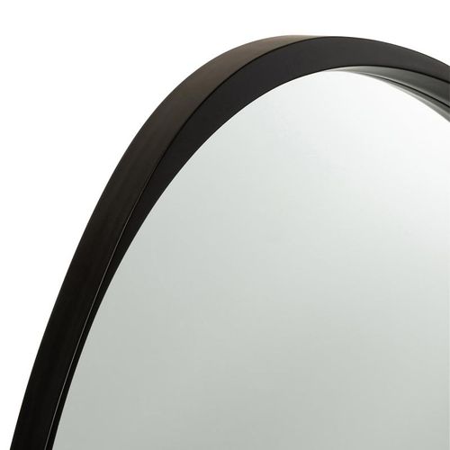 Miroir Mural En Verre Design "giles" 77cm Noir