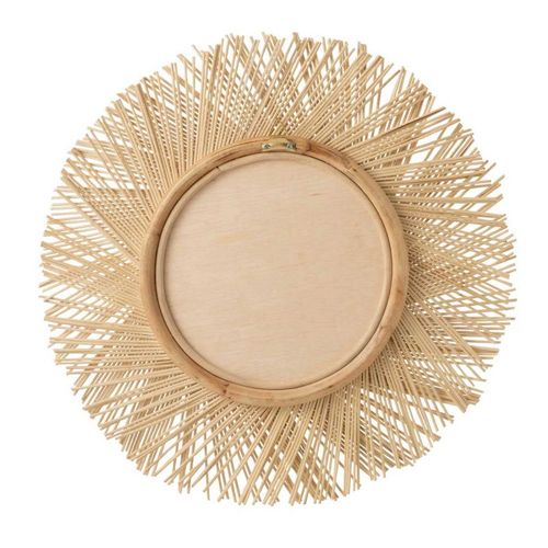 Miroir Mural En Rotin "tressé" 60cm Naturel