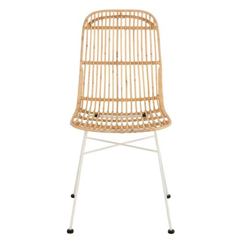 Chaise Design En Rotin "ema" 88cm Naturel