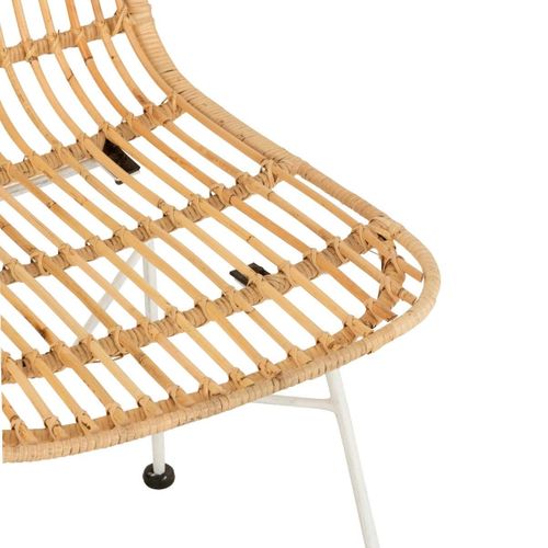 Chaise Design En Rotin "ema" 88cm Naturel