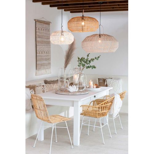 Chaise Design En Rotin "ema" 88cm Naturel