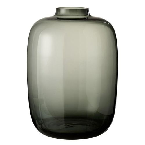 Vase Design En Verre "cleo" 45cm Gris