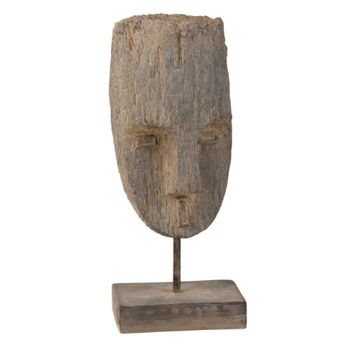 Statue Tête Sur Pied "ethnique" 68cm Naturel