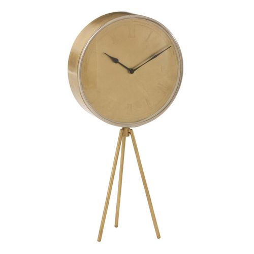 Horloge à Poser Design "trépied" 62cm Or