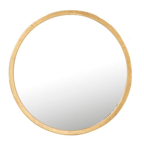 Miroir Mural En Métal Design "mona" 40cm Or