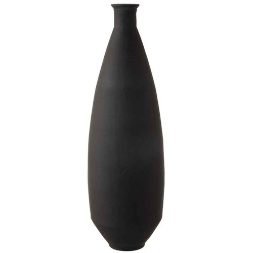 Vase Design En Verre "gentle" 80cm Noir Mat