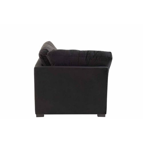 Fauteuil Design En Velours "abosa" 108cm Noir