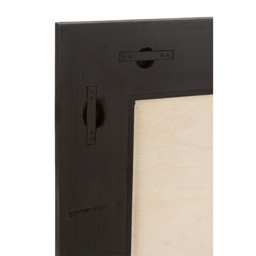 Miroir Mural En Rotin "molly" 80cm Naturel et Noir