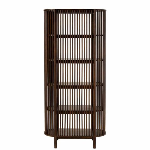 Étagère 5 Niveaux En Bois "gavya" 190cm Brun Foncé