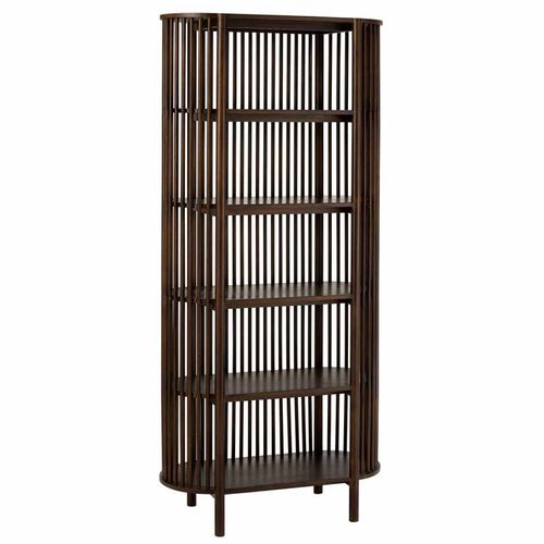 Étagère 5 Niveaux En Bois "gavya" 190cm Brun Foncé