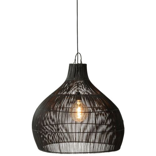 Abat-jour Poire En Rotin "lyna" 80cm Noir