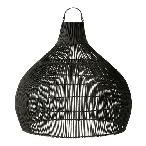 Abat-jour Poire En Rotin "lyna" 80cm Noir