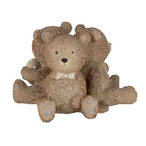 Statuette Déco Enfant "3 Ours" 17cm Marron