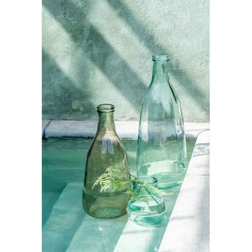 Vase Design En Verre "bouteille" 75cm Transparent
