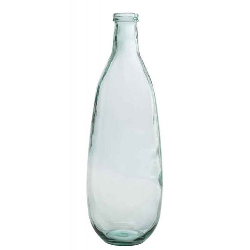 Vase Design En Verre "bouteille" 75cm Transparent