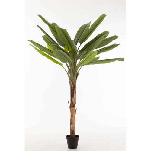 Plante Artificielle En Pot "ficus" 129cm Vert et Noir