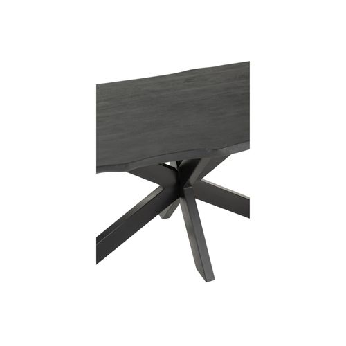 Table De Salle à Manger Rectangulaire En Acacia Et Métal Noir L200 - Edgar